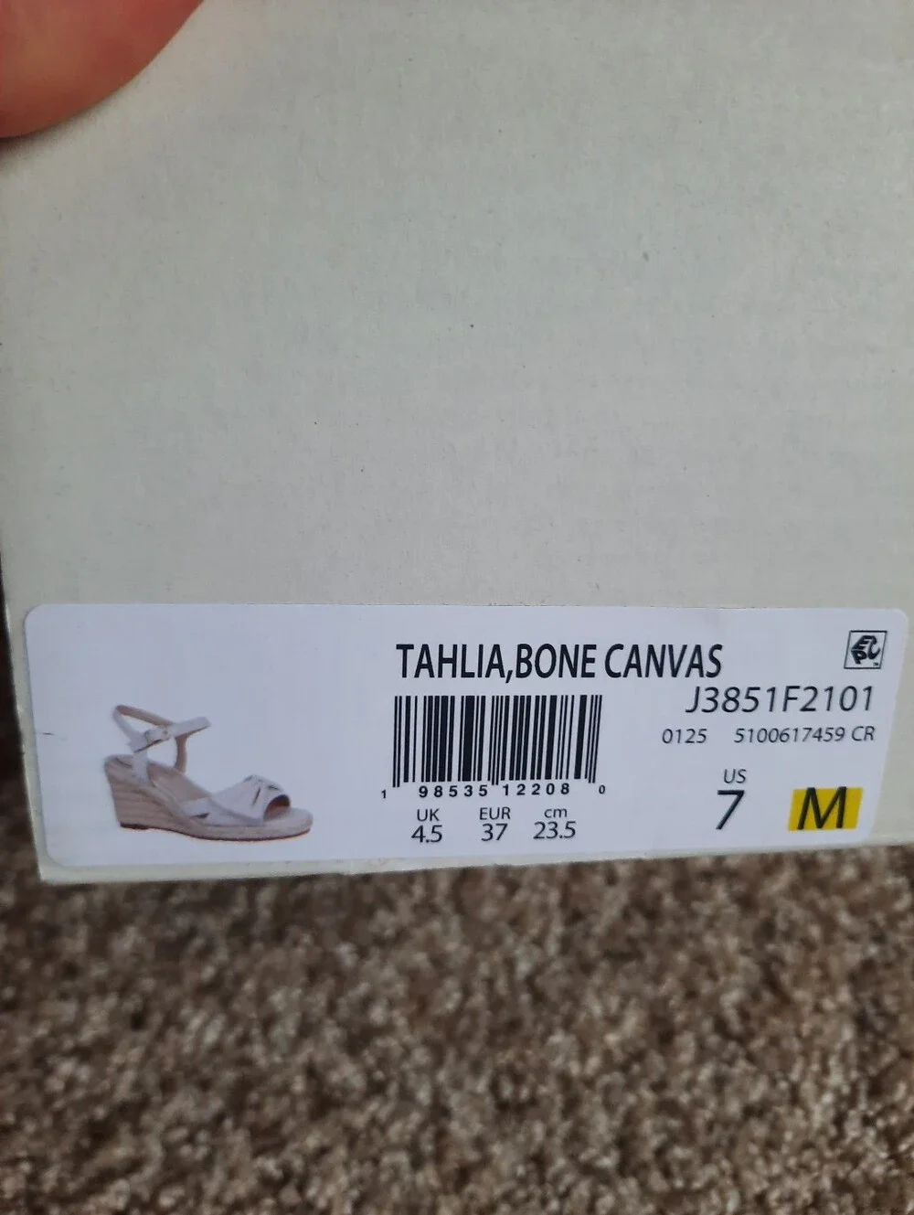 🛍 NIB Life Stride Tahlia Bone Canvas Ankle Strap Bow Espadrille Wedges Size 7